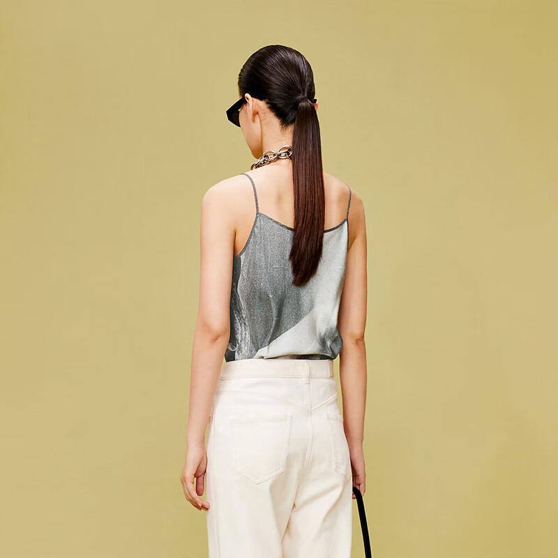 LESS 2024 Spring Mulberry Silk Sleeveless Top