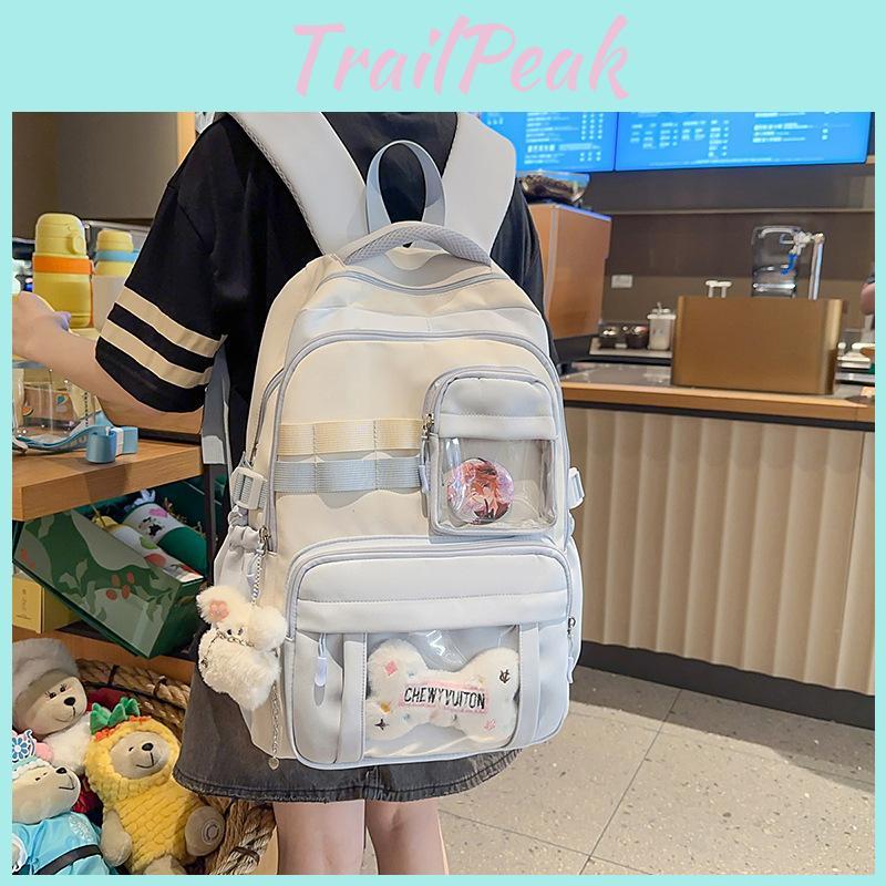 Teen Backpack Fashion With Contrast Colors And Spacious Interior For Daily Use