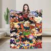 D-Dragons Ball Anime Flannel Blanket  Super Soft Throw Blanket for Home Decor Decorative Street Trend Bedspread Sofa Bed Cover