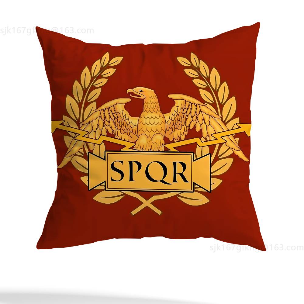 Retro Spqr Roman Empire Pillowcase Casual Style Decoration, Suitable for Home Decoration (excluding Pillow Core)