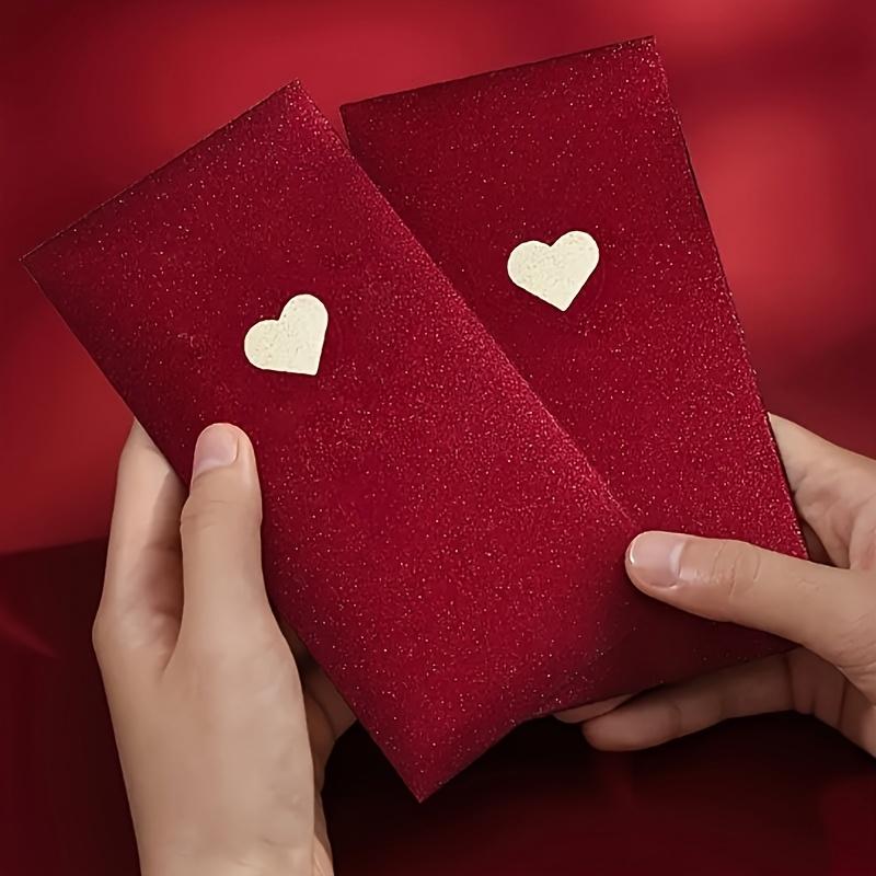 8pcs High Quality New Year Red Envelope with Exquisite Love Patterns, in Three Colors - Perfect for Valentine's Day/New Year