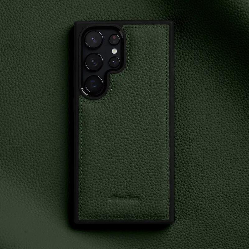 Melkco 100% Echtes Leder Case für Samsung Galaxy S23 S24 S25 Ultra Plus Premium Luxus Hülle Rindsleder Business Handyhüllen