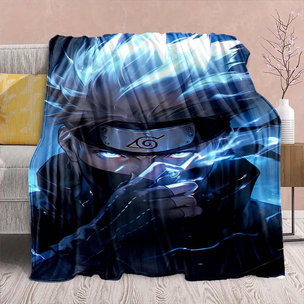 Naruto Anime Flanelldecke - Weich Warm Perfekt für Sofa, Bettwäsche Camping Reise Büro Heimdekor -QJY
