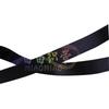 Black Polyester Satin Ribbon with Lace Edge for Clothing and Gift Packaging