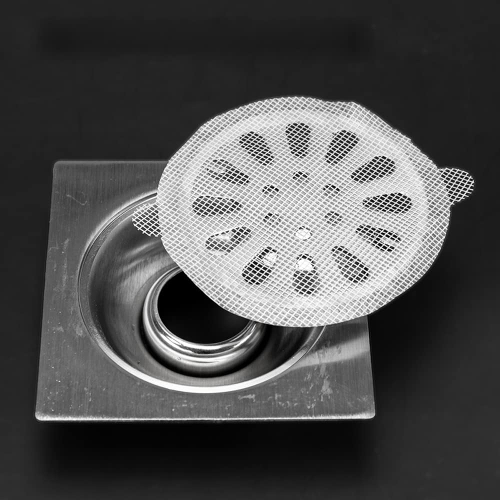 SZB Drain Net Hair Catcher Drain Cover Disposable Drain Seal Hair Garbage Collection Bathroom Washroom Drain Sink Bath (Circle 110mm, 100pcs)