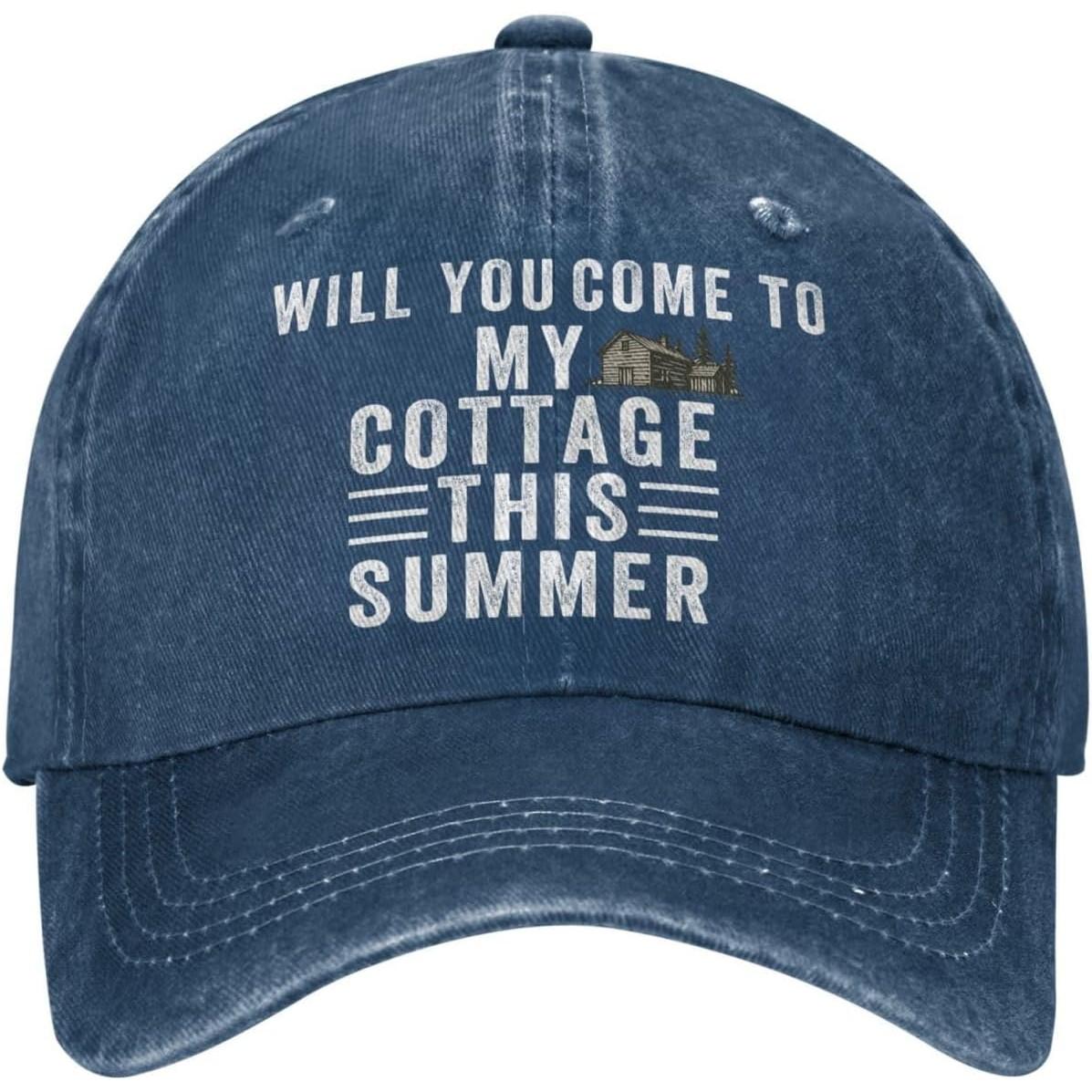 Will You Come to My Cottage This Summer Hat for Women Will You Come to My Cottage Womens Baseball Caps 1pc