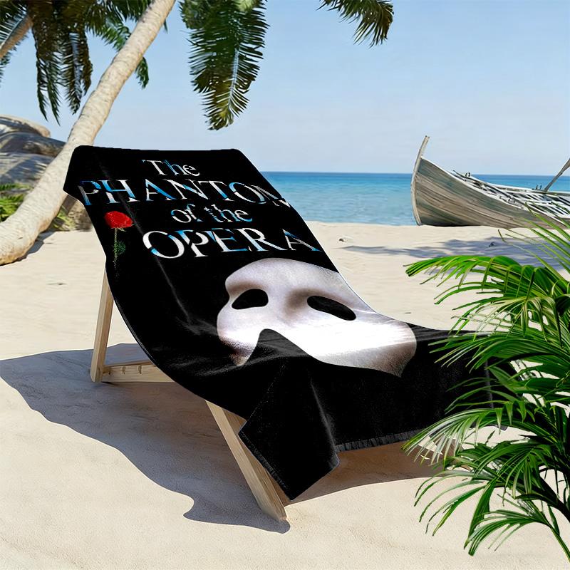 The Phantom of the Opera 2D Flat Print Beach Towel, Large Soft Quick Dry Towel for Beach Camping Swimming.NSTJ0928304