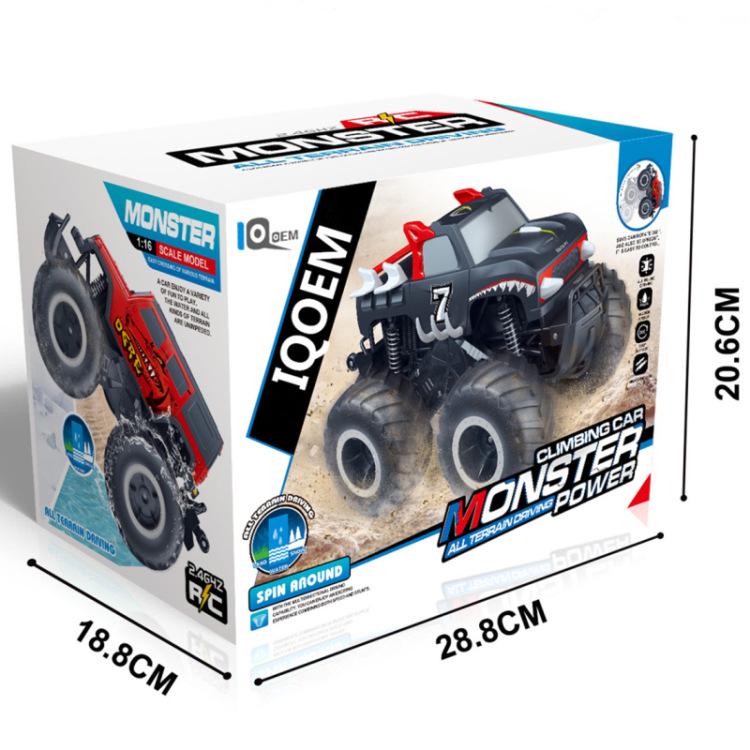 IQ0EM Amphibious Off-Road Stunt RC Car: High-Speed Big Foot, Drifting Climber
