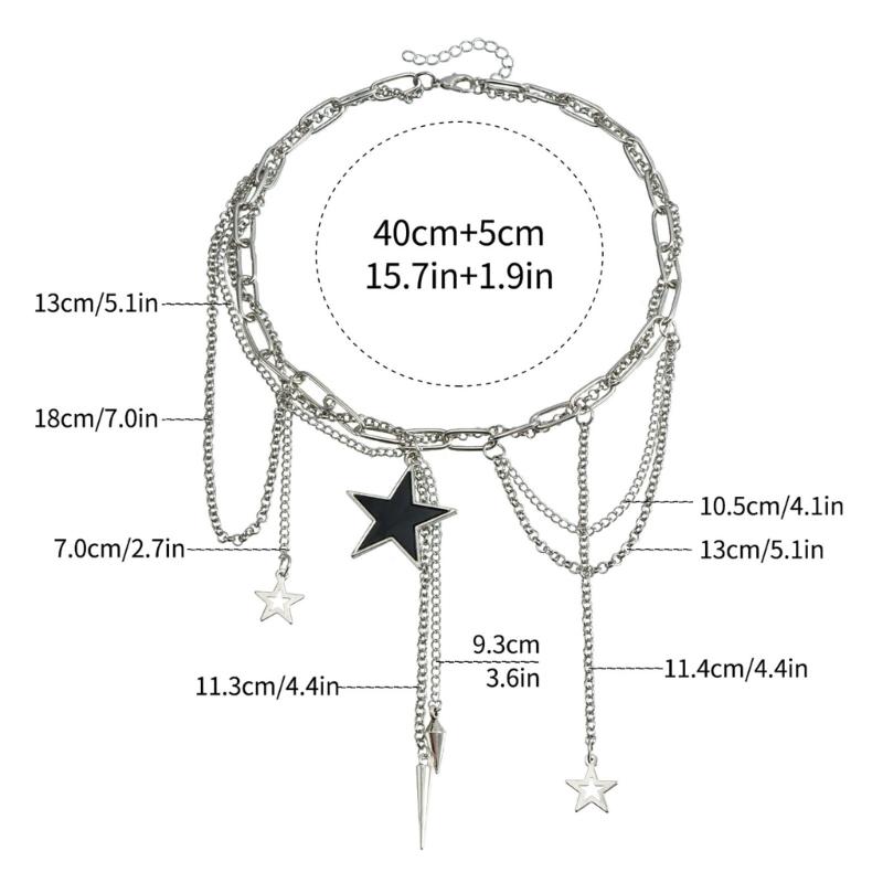 Fashion Forward Hollow Star Necklace Versatile Layering Jewelry For Women Lightweight Alloy Daily Wear Accessory