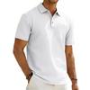 Heren Lapel Poloshirt, Zomer Casual Korte Mouwen Zak T-shirt, Losvallend Top