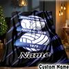 Custom Name Birmingham Football Crest Throws Blanket Flannel Blankets for Couch Bed Gifts for Men Women Picnic Blanket Christmas Fan Gifts