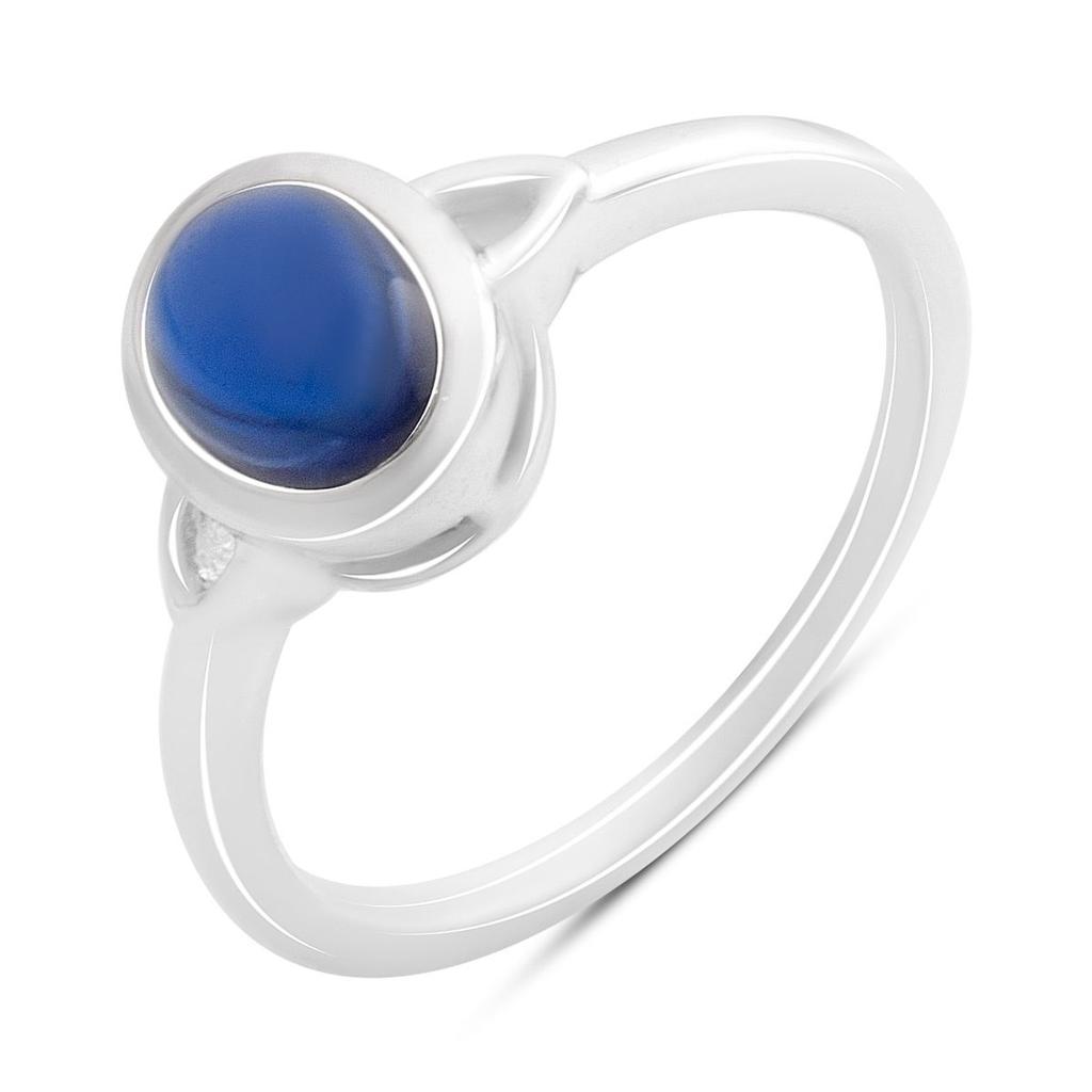 Серебряное кольцо с сапфиром nano, вес изделия 2,52 гр (2188933)