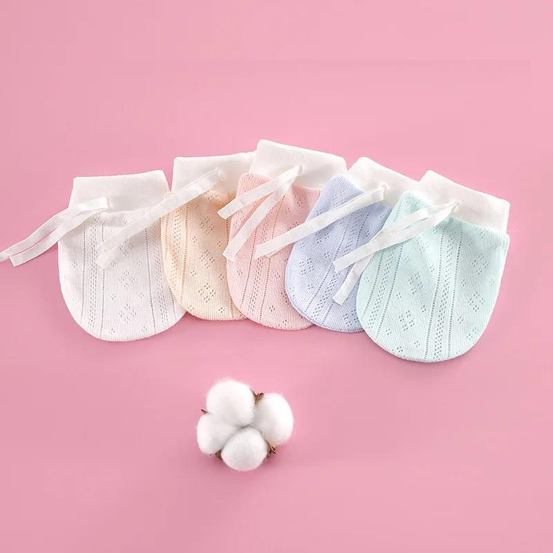 Non-Toxic 2Pcs Baby Gloves For Newborns Cotton 0-12 Months Infant Anti Scratching Kids Mittens Face Protection Hand Glove Baby Accessories