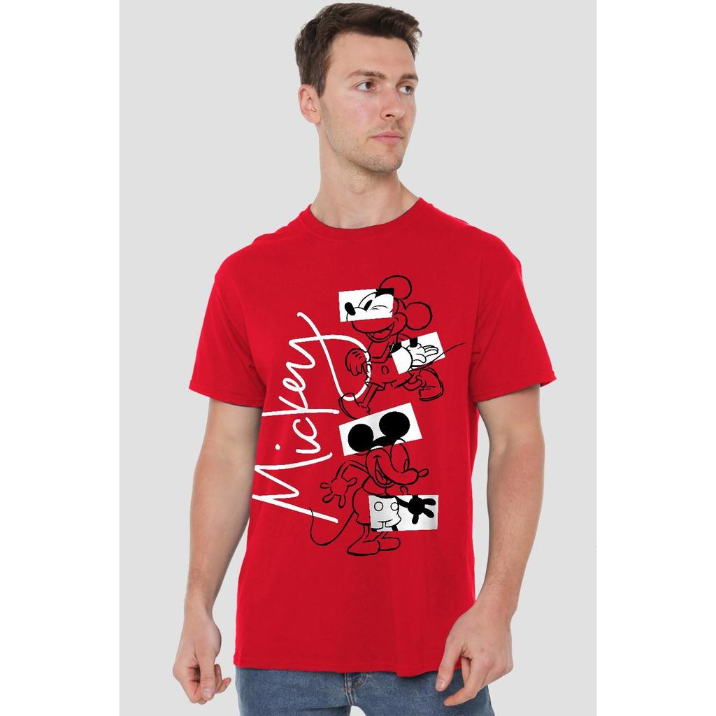 Disney Mens Mickey Mouse Geometric Shapes T-Shirt