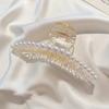Simple Temperament Pearl Hair Clip for Woman Korean Shark Clip Girl's Ponytail Clip