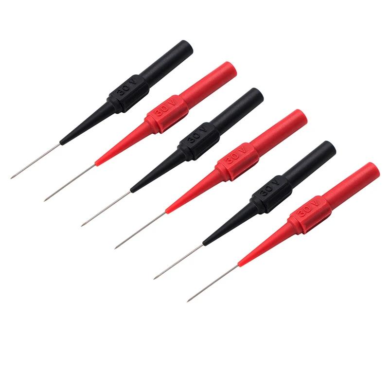 30V Diagnostic Tools Multimeter Test Lead Extention Back Piercing Needle Tip Probes Autotools Automotive Kit Machine 0.7MM