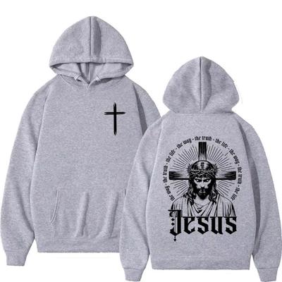 Chrześcijańskie Jezus Biblijne Powiedzenie Werset Wiara Bluzy Męskie Damskie Odzież Moda Bluzy z Długim Rękawem Polar Luźny Pulower