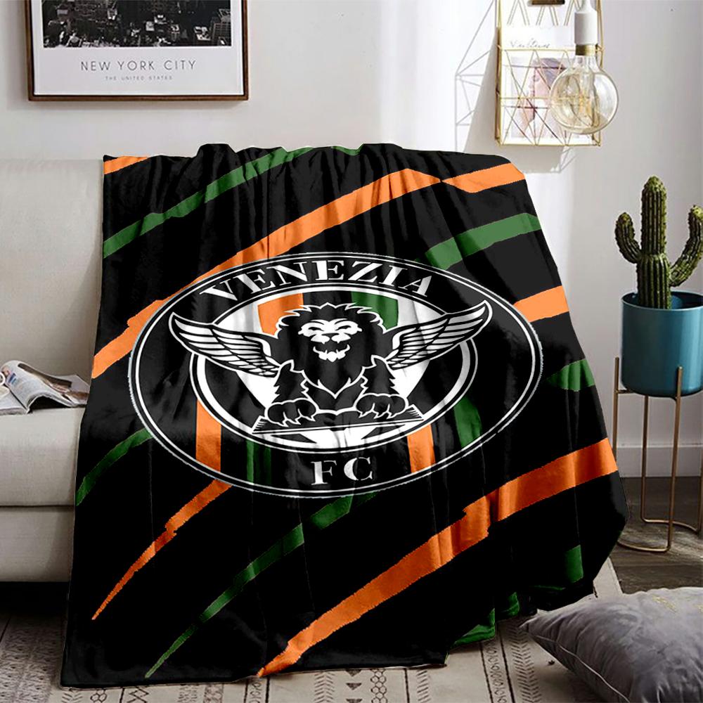Venezia FC Winged Lion Design Flannel blanket for bedroom, living room, sofa, and nap