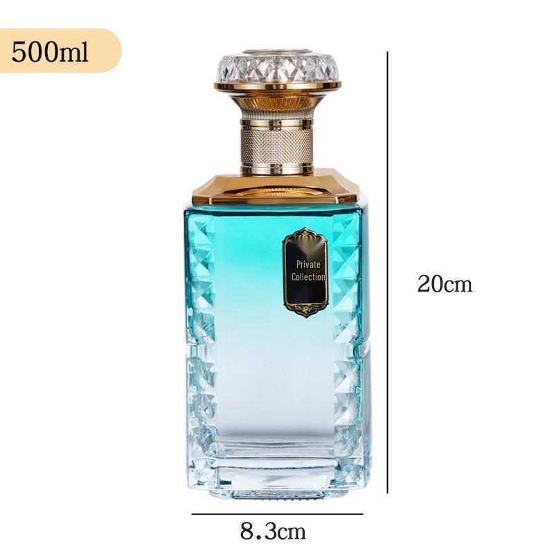 High-Value 1 Jin Square Baijiu Glass Bottle – Thickened & Sealed for Private Collection