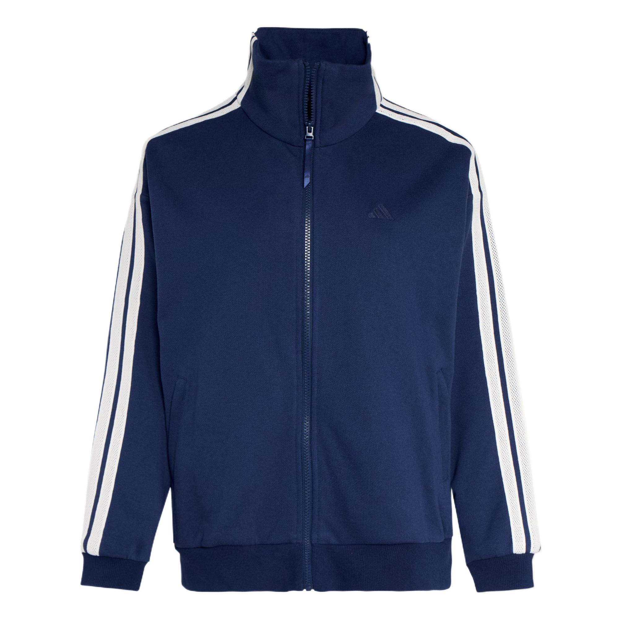 Adidas 3 Stripe Knit Comfortable Casual Loose Full Zip Jacket Women jackets KS2816 L