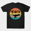 Men Black Print T-shirt T-Rex No-Cut Transfer Paper Print Cotton Tshirt