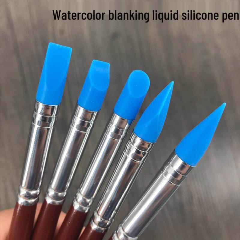 Silicone Blanking Pen for Watercolor, Glue, Oil Painting & Nail Art