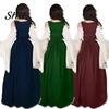 Maxikleid 1 Set Damen Raffung Rand Quadratischer Ausschnitt Enge Taille Fließende Ärmel Vintage Schnürung Patchwork Renaissance Mittelalter Hof Treu Halloween