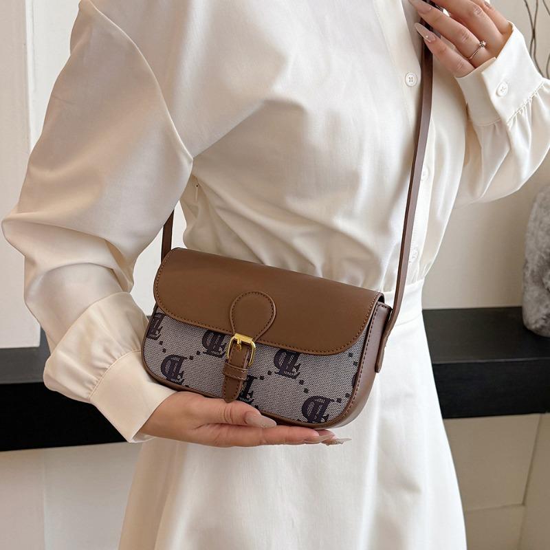 Spring and summer new bag retro printed small square bag fashion explosion popular women's bag shoulder messenger bag