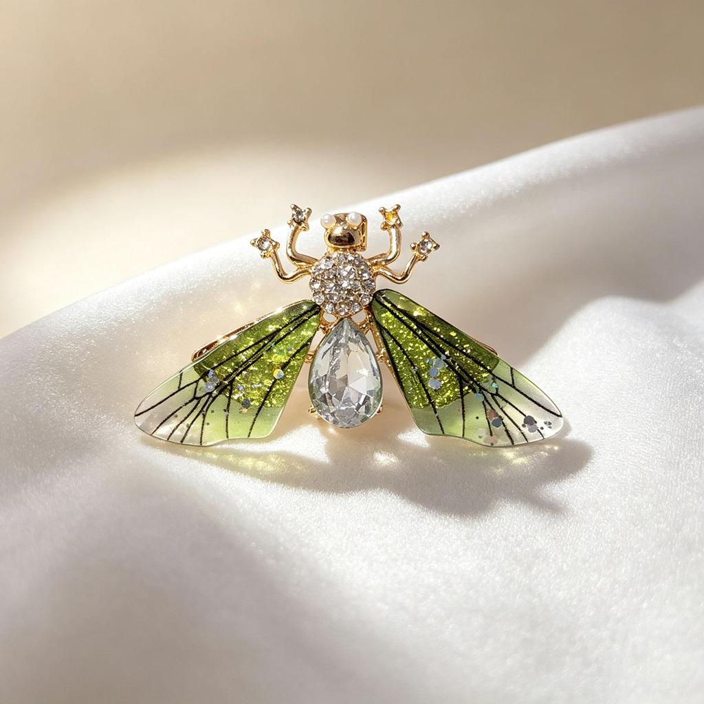 Bienen Brooch Täglich Transparent Flügel Mode Trendig Insekt Damen Zubehör Anstecker Stil Anzug Anti-Exposition Fester Verschluss