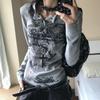 Kragen Y2k T-Shirts Damen Vintage Streetwear Amerikanisch Langarm Oberteil Grafik Basic Schmal Geschnitten T-Shirt Herbst