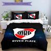 3pcs Club Atlético River Plate Pattern Bedding Set Duvet Cover Set Includes Duvet Cover &pillowcases,perfect All Season Bedroom Decoration&gift