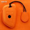 Genuine Leather Auto Smart Key Fob Cover Case Housing Fit For Bmw X1 X3 X5 X6 X7 1 3 5 6 7 Series G20 G30 G11 F15 F16 G01 G02 F48 G05 G06 G07 Remote