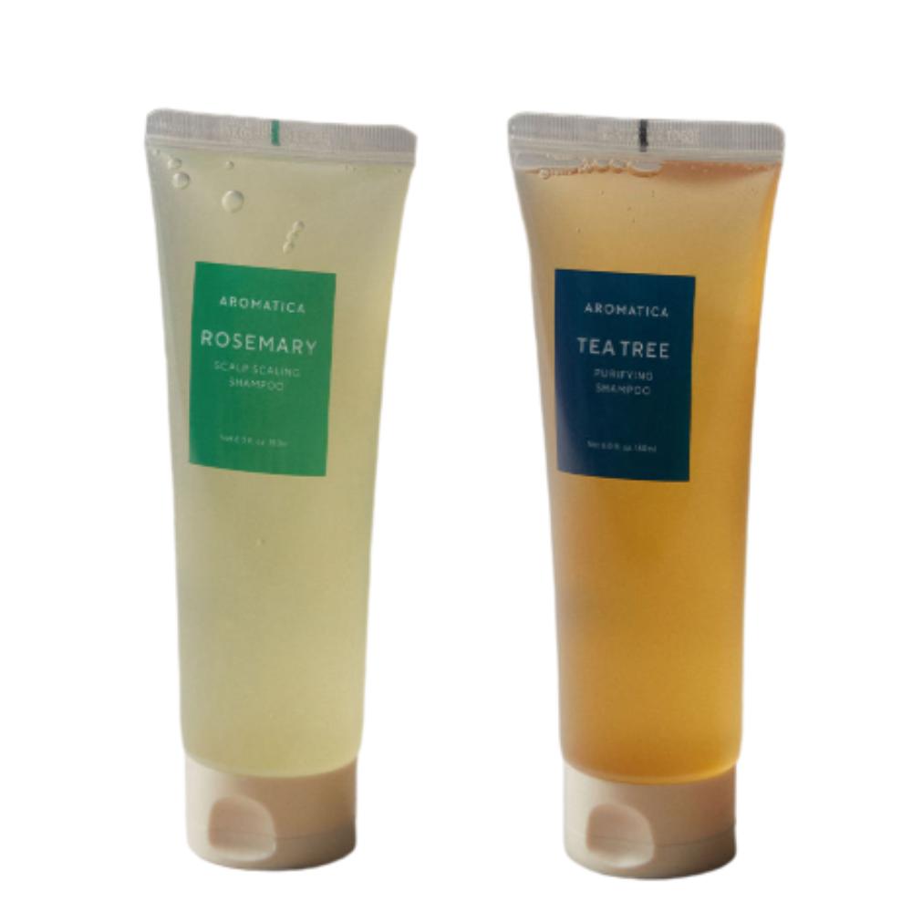 

AROMATICA Rosemary Scalp Scaling Shampoo 180ml + Tea Tree Purifying Shampoo 180ml Set Scalp Care & Oil Control