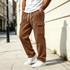 Men's Casual Color Straight Leg Sweatpants with Elastic Waist for Everyday Wear
