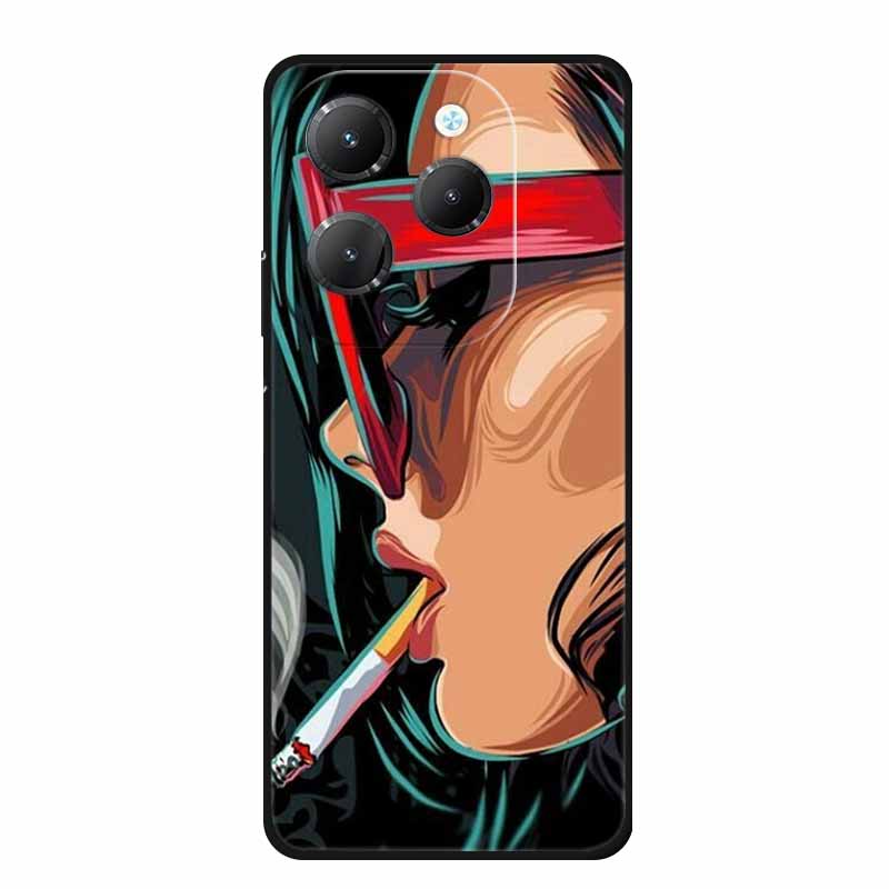 For Infinix Hot 40 Pro Case Animals Soft Silicone TPU Cover Phone Cases For Infinix Hot 40i Hot40 X6837 Protective Wolf Coque