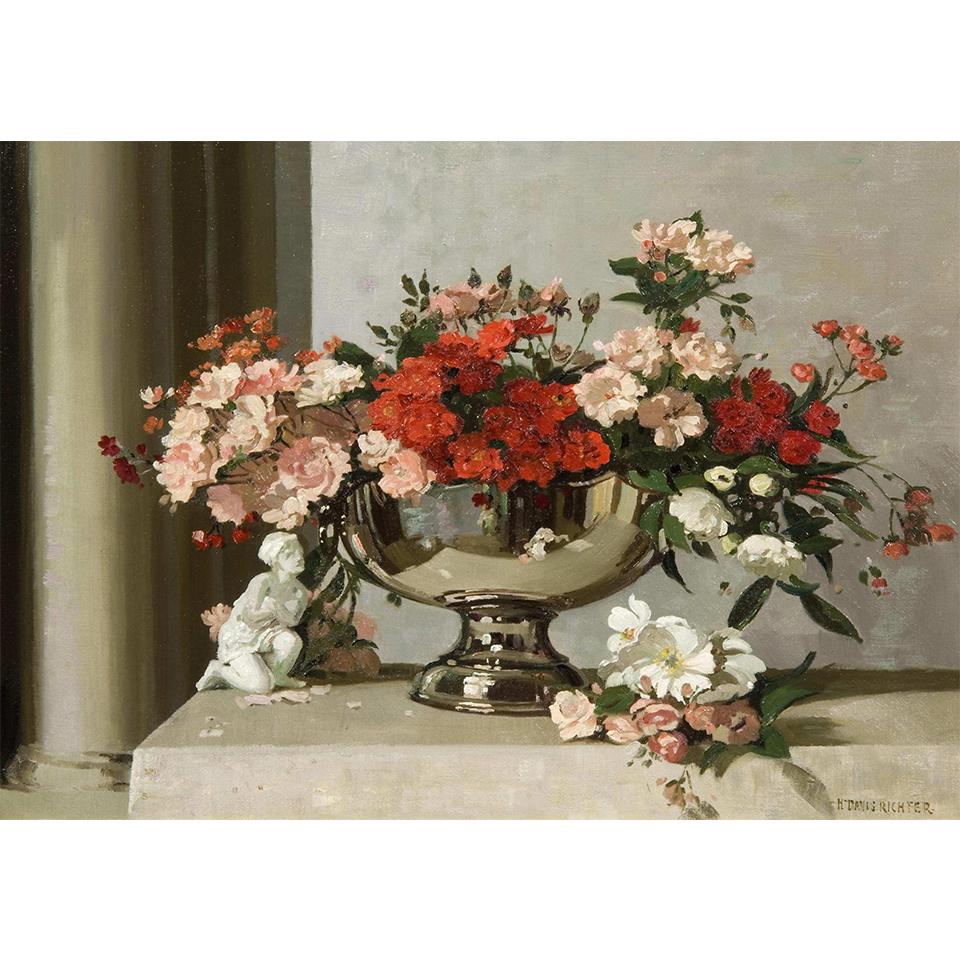 5D DIY Diamond Painting Pretty Retro Flower Diamond Embroidery Cross Stitch Kit Full Rhinestone Mosaic Home Decor