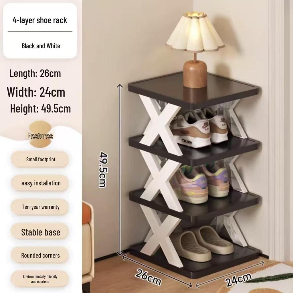 Space-Saving Dustproof Folding Shoe Rack for Narrow Entryways, Offices, or Dorms