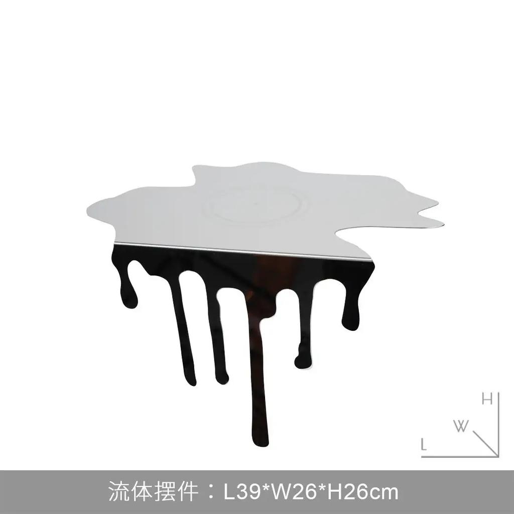 For Modern Simple Stainless Steel Water Drop Reflection Decoration Living Room Porch Office Study Soft Decoration Room Decor