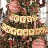 Vintage Merry Christmas Banner Retro Old Fashioned Victorian Xmas Holiday Clearance Decor for Fireplace Mantle Farmhouse