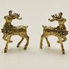 Vintage Animal Brass Deer Ornament Statue Miniature Figurines Home Office Tabletop Decoration Accessories