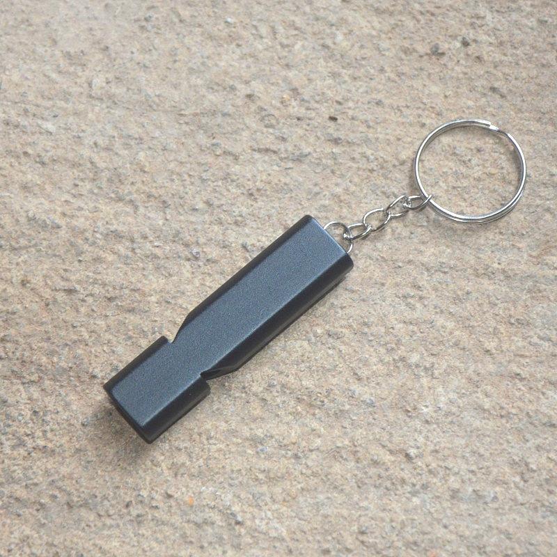 EDC Portable Double Tube High-Frequency Aluminum Whistle for Outdoor Survival