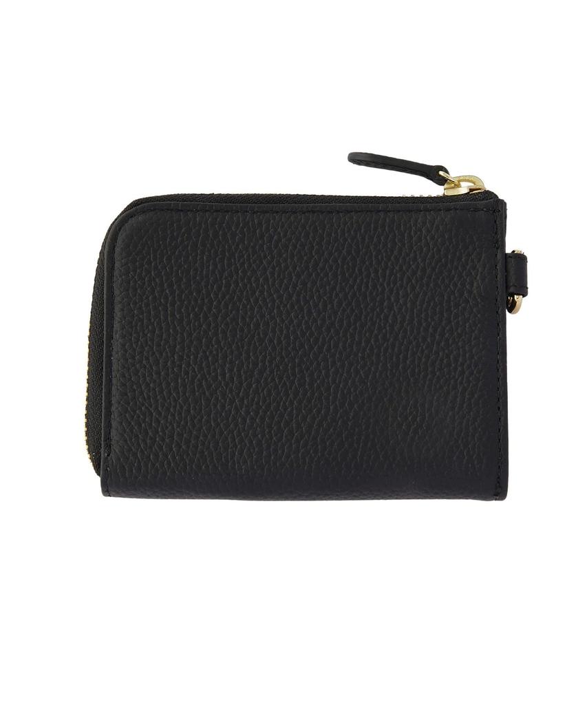L Shaped Leather Wallet 103244054010 Black One Size