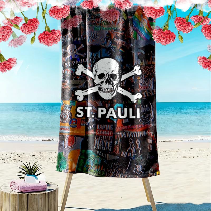 St. Asciugamano da Spiaggia Pauli FC Print, Asciugamano Grande Morbido ad Asciugatura Rapida per Spiaggia Campeggio Nuoto