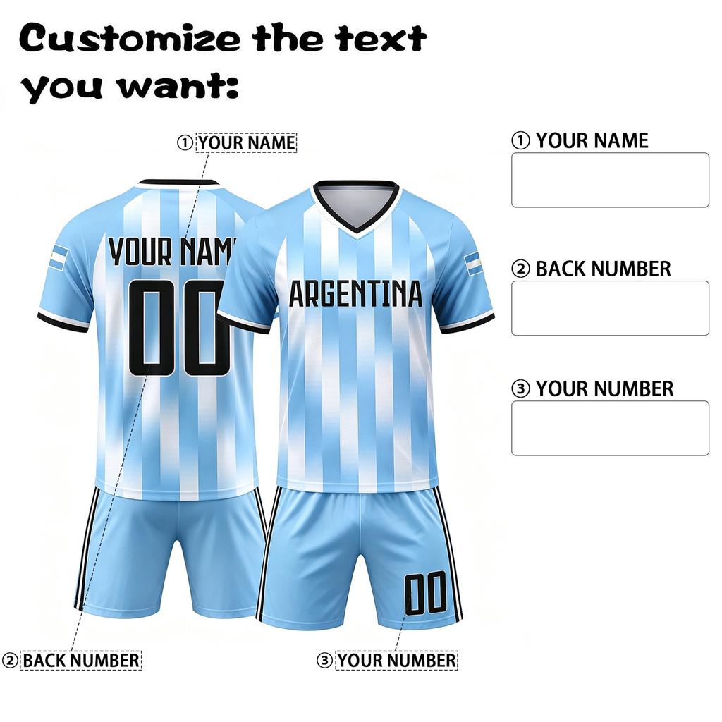 Customizable Team Jersey and Shorts Set Breathable Quick Dry Athletic Uniform for Sports Training and Matches
