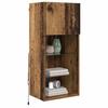 Wall Mounted TV Cabinet with LED Lighting Reclaimed Wood Finish 40.5 x 30 x 90 cm