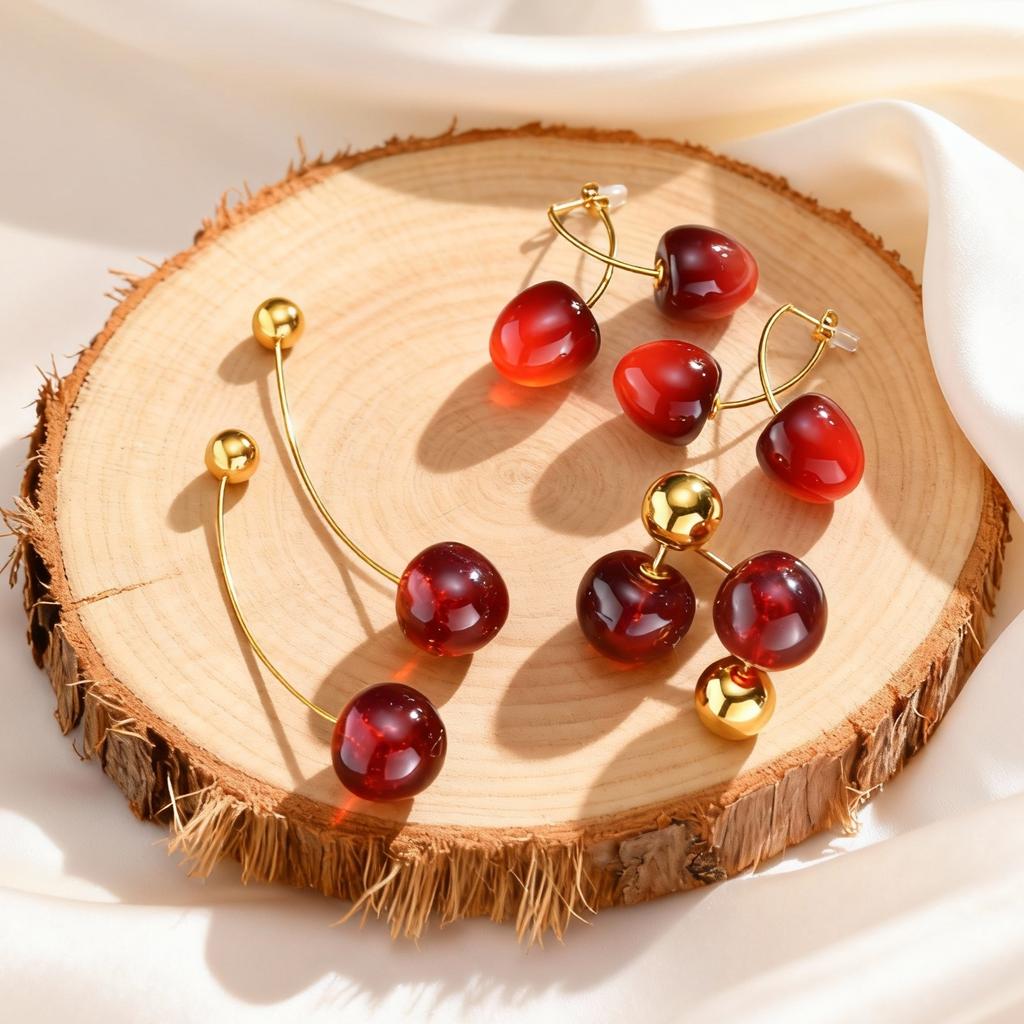 Sweet Cherry Earrings for Women Adorable Dangle Earrings Fruit Earrings Perfect Gift for Girls Charm Jewelry