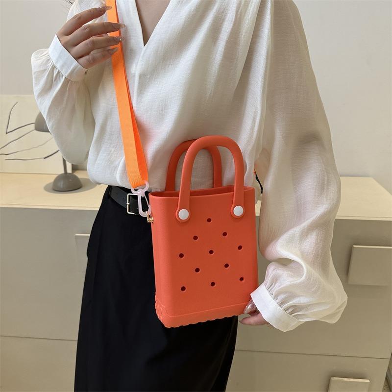 New Cartoon Versatile Accessories Bag Beach Bag New Fashion Niche One Shoulder Crossbody Hand Carry Hole Bag