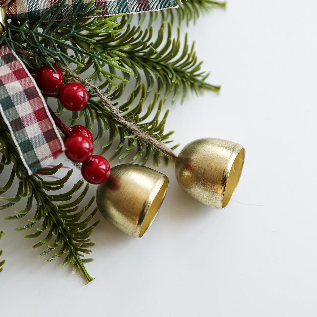Christmas Bell Leaf Bow Door Hanging Wall Hanging Wind Chime Christmas Tree Pendant Decoration Scene Layout