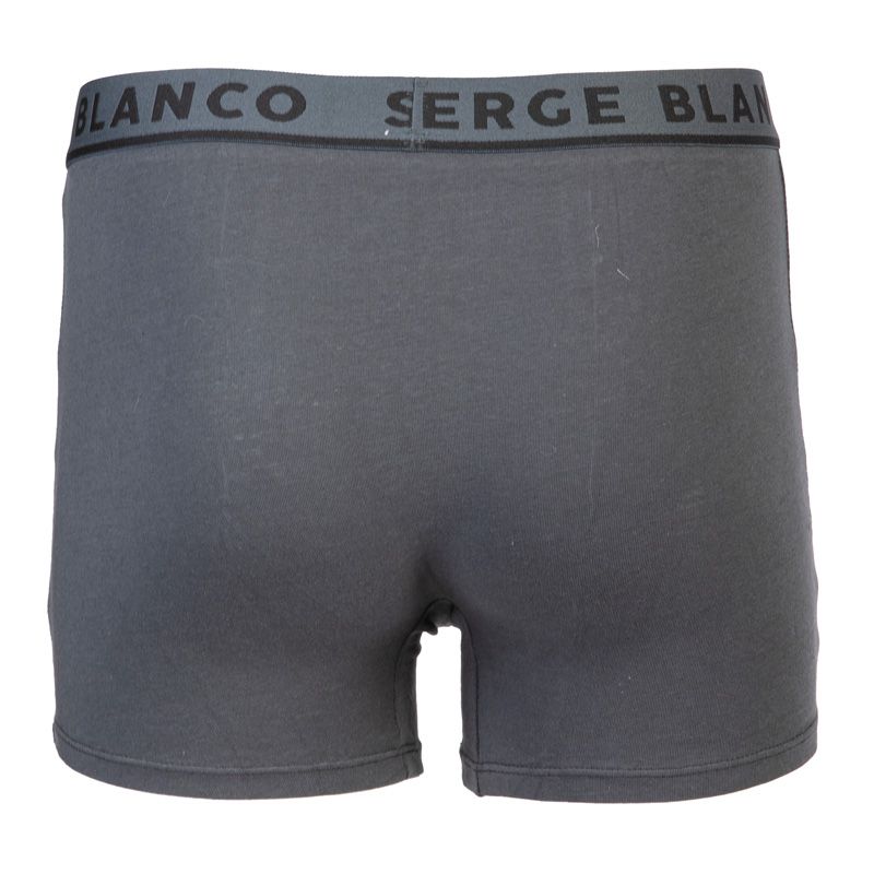 Lot de 2 boxers gris imprimé fleurs et uni Homme SERGE BLANCO