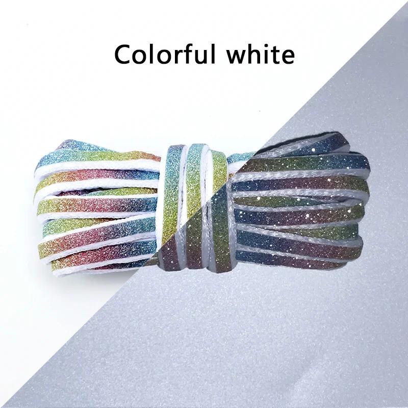 1 Paio di Lacci di Sicurezza Riflettenti Lacci Riflettenti per Scarpe Lacci con Paillettes Laser per Bambini e Adulti Lacci per Sneaker Notte Buia Scarpe